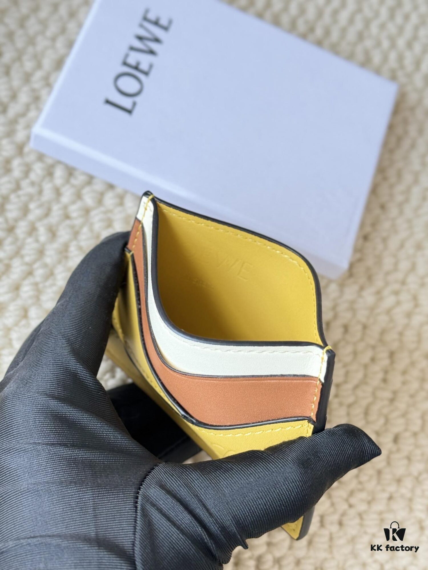 Loewe New Arrival Card Holder Restock! Metallic Logo Design, Comes with Box and Dust Bag