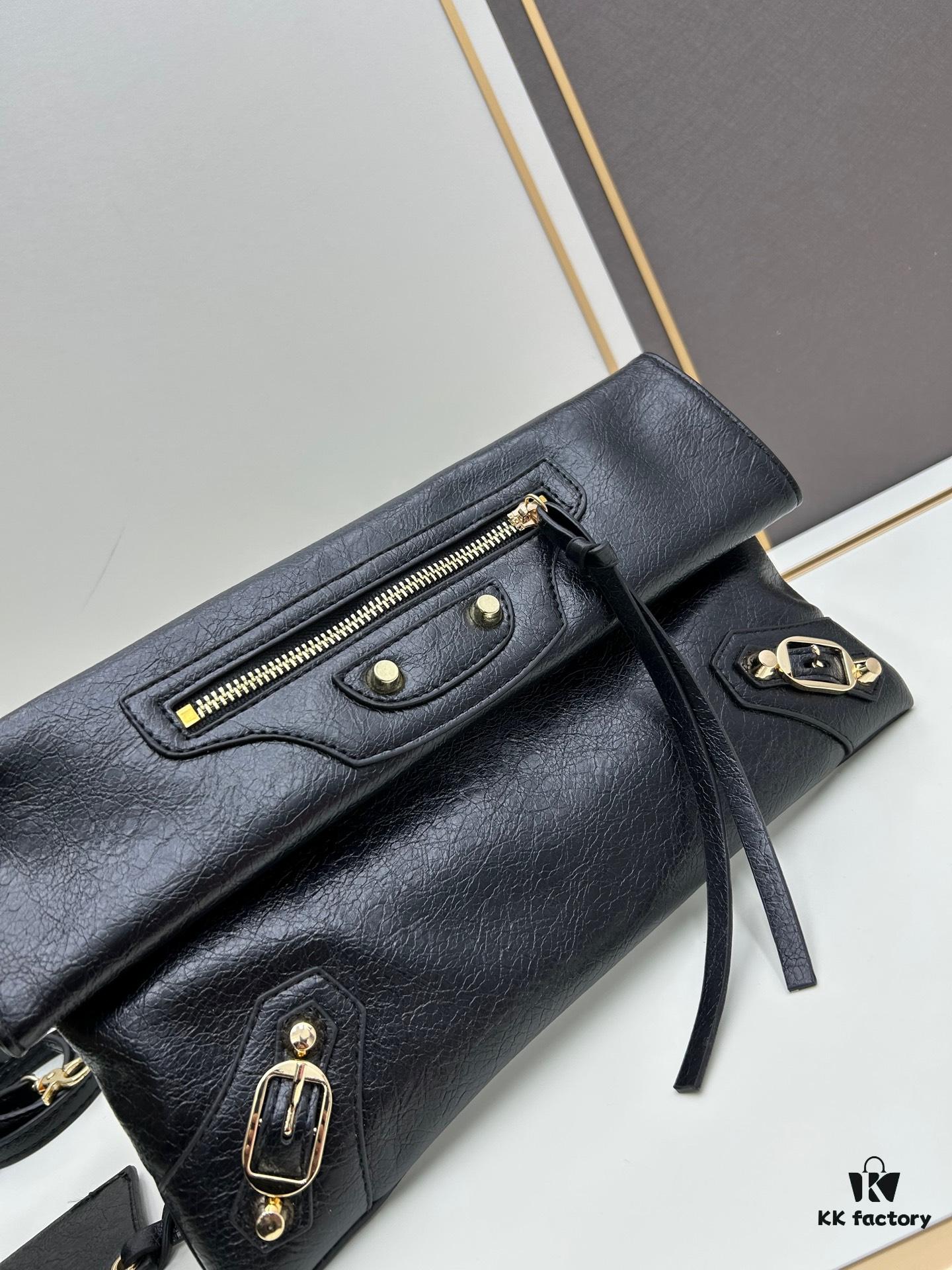 Vintage Balenciaga Motorcycle Bag - Stylish and Spacious Crossbody or Handheld Design, Model 6844, Size 31x18