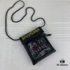 New BALEZIA Leather Rope Crossbody Bag Graffiti Phone Bag