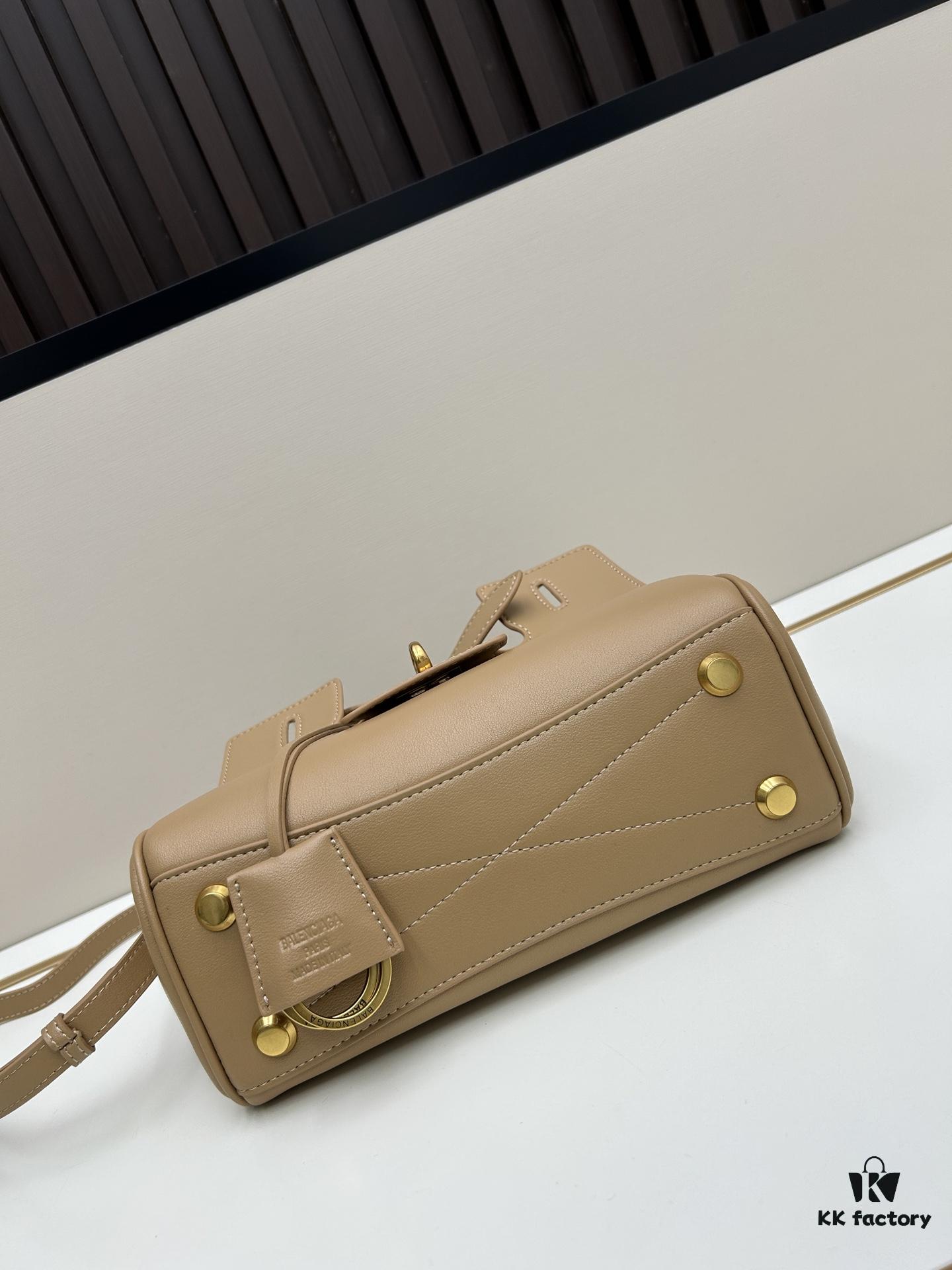 Balenciaga Belair Bag Inspired by Kim Kardashian's Style - Black Motorcycle Knee-High Boots