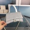 New Large and Small 235 Balencia Paris House, This Season's Highlight Crocodile Texture Hourglass Bag