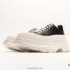 Alexander McQueen Alexander Wang Lace-Up Leather Canvas Shoes 2022 Spring Collection Premiere