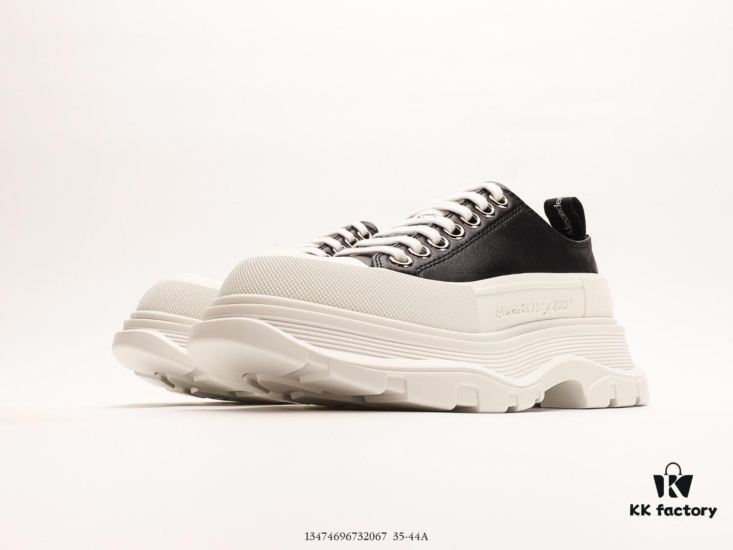 Alexander McQueen Alexander Wang Lace-Up Leather Canvas Shoes 2022 Spring Collection Premiere