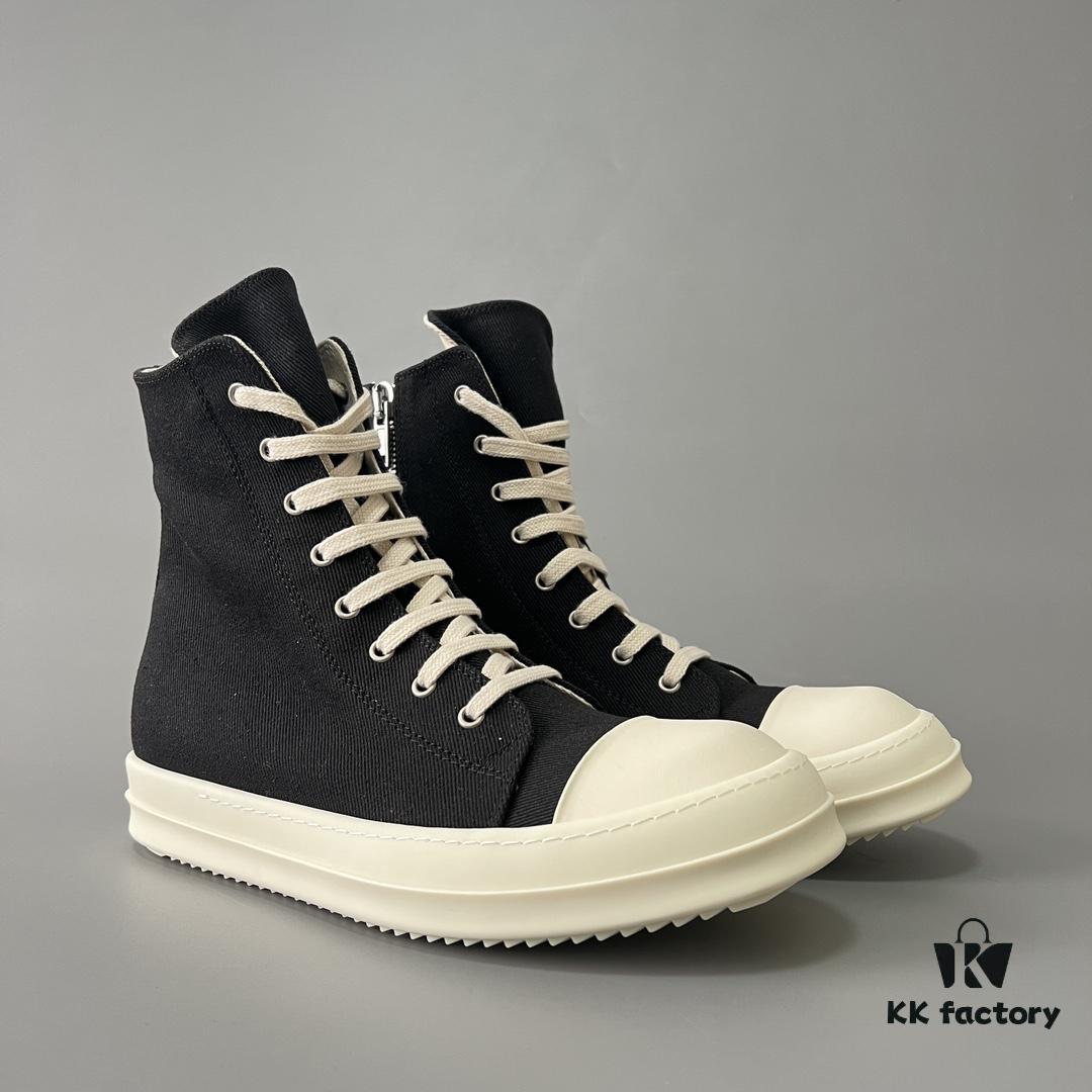 Rick Owens DRKSHDW Classic Textured High-Top Lace-Up Sneakers