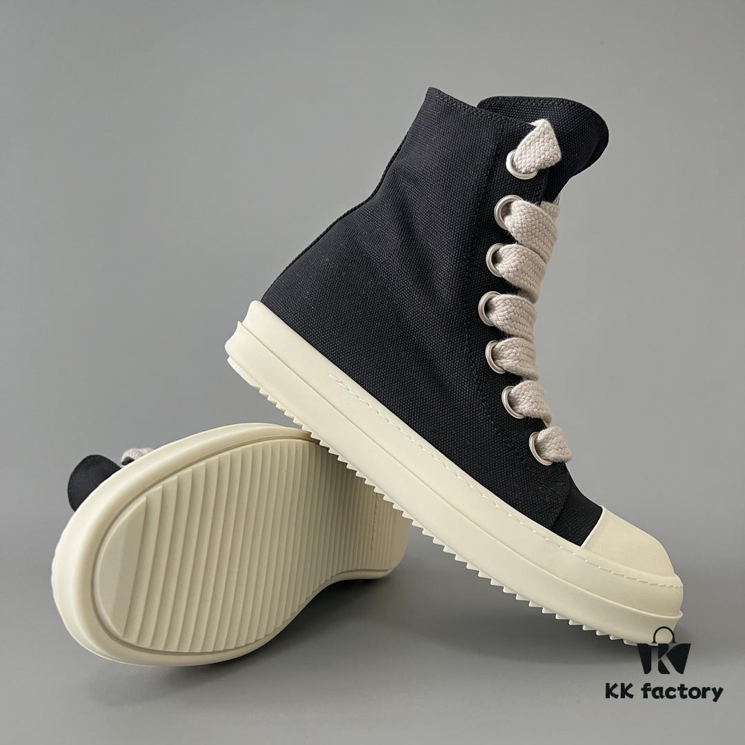 Rick Owens DRKSHDW Canvas High-top Lace-up Sneakers with Chunky Sole