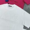 LV-Inspired 25S New Streetwear Short Sleeve T-Shirt, Unisex Design with 3D Embroidered Logo, Premium 40s 260g Cotton Fabric