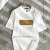 LouisVuitt Men and Women's Short-Sleeve T-Shirt with Logo Leather Patch - 2025 Spring/Summer New Arrival
