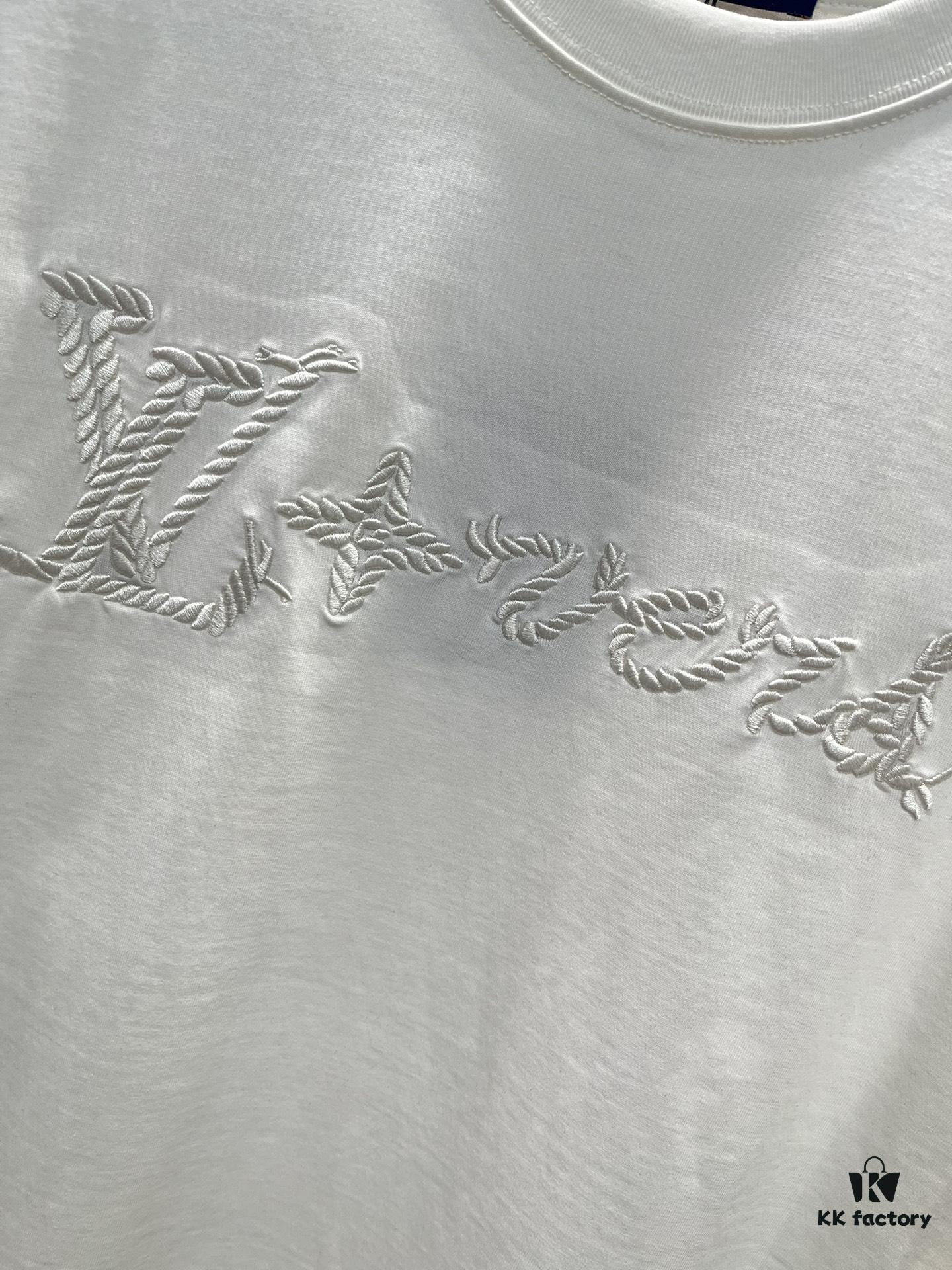 Donkey Brand * 2025 New Arrival Unisex T-Shirt with Double-Sided Heavy Embroidery, Classic Letter Design, 3D Colorful Embroidery, Premium 260g Cotton Fabric