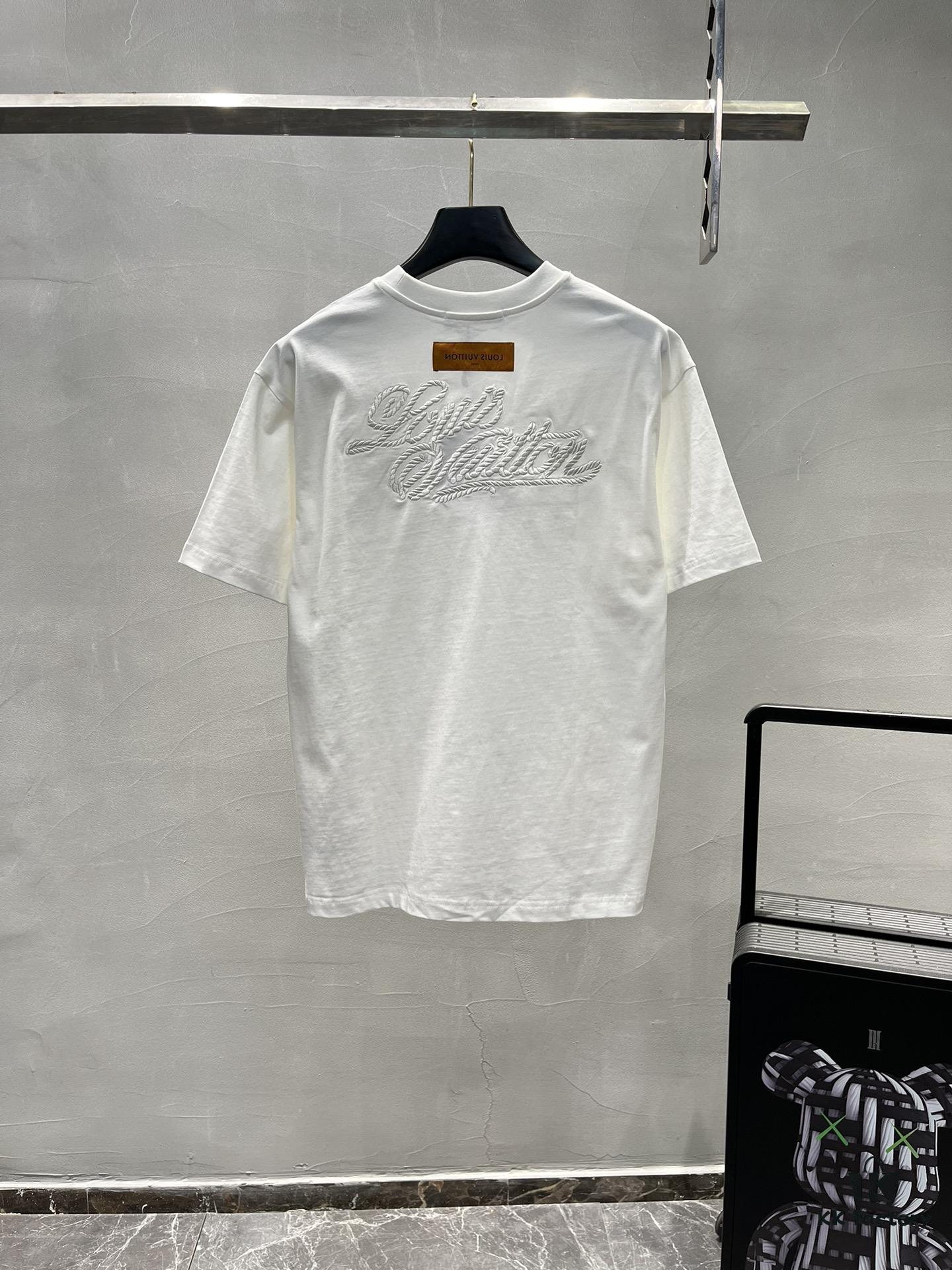 Donkey Brand * 2025 New Arrival Unisex T-Shirt with Double-Sided Heavy Embroidery, Classic Letter Design, 3D Colorful Embroidery, Premium 260g Cotton Fabric