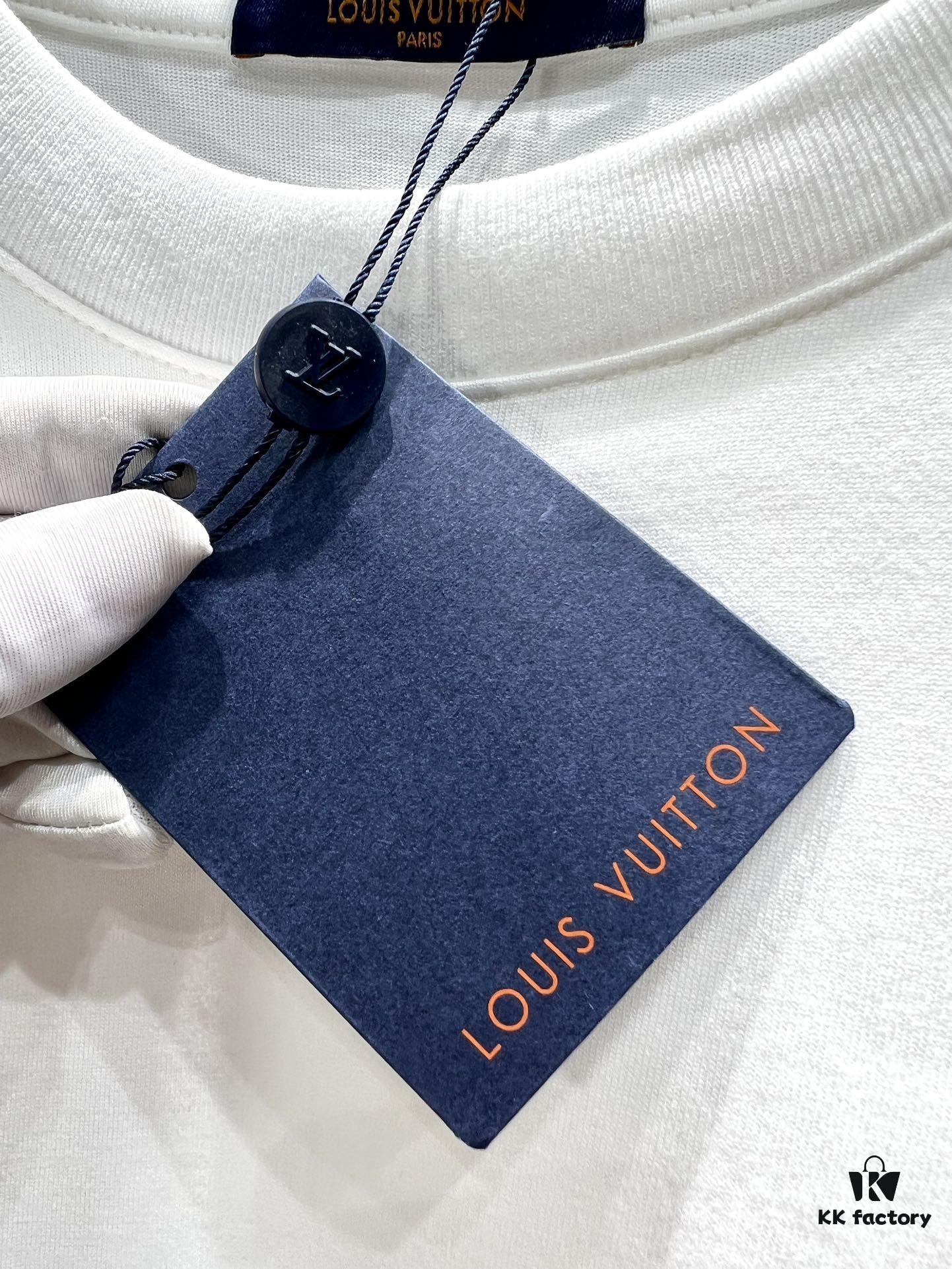 Louis Vuitton Embroidered Logo Short Sleeve T-Shirt