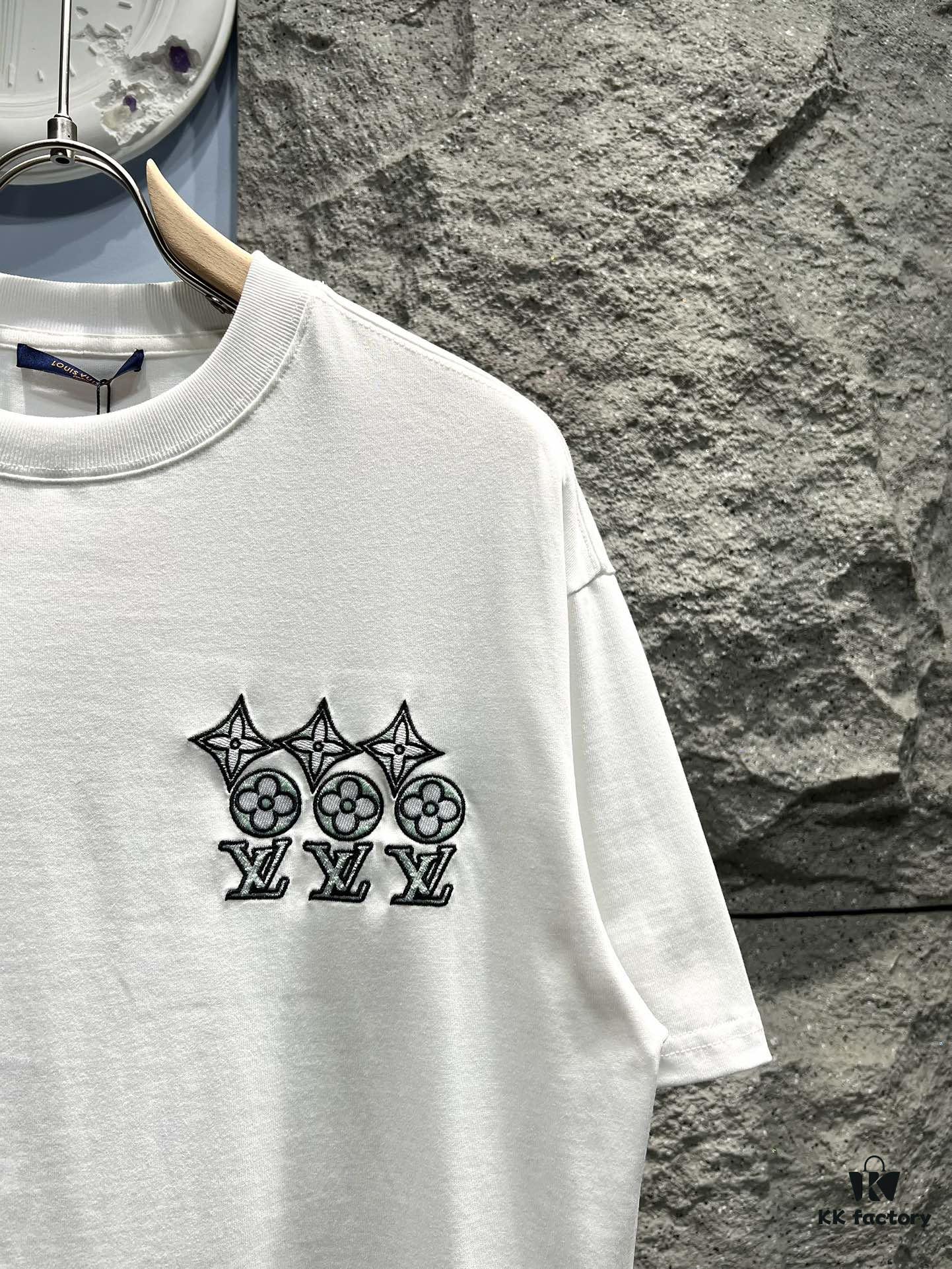 Louis Vuitton Embroidered Logo Short-Sleeve T-Shirt