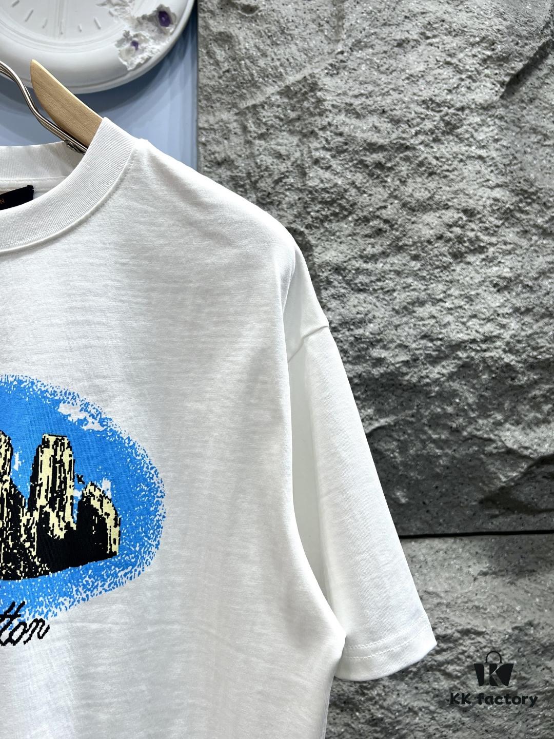 Louis Vuitton Western Landscape Print Short-Sleeve T-Shirt