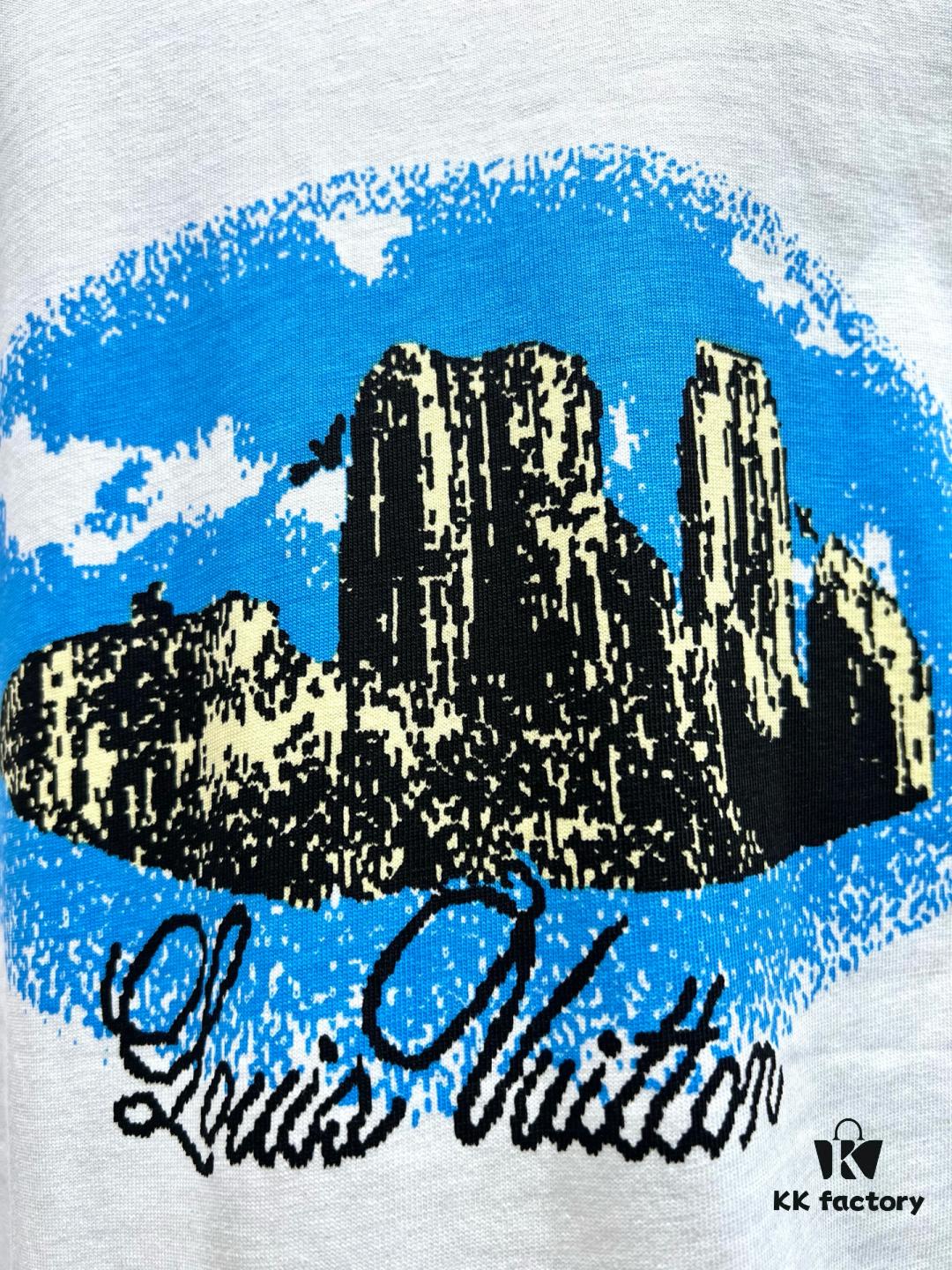 Louis Vuitton Western Landscape Print Short-Sleeve T-Shirt