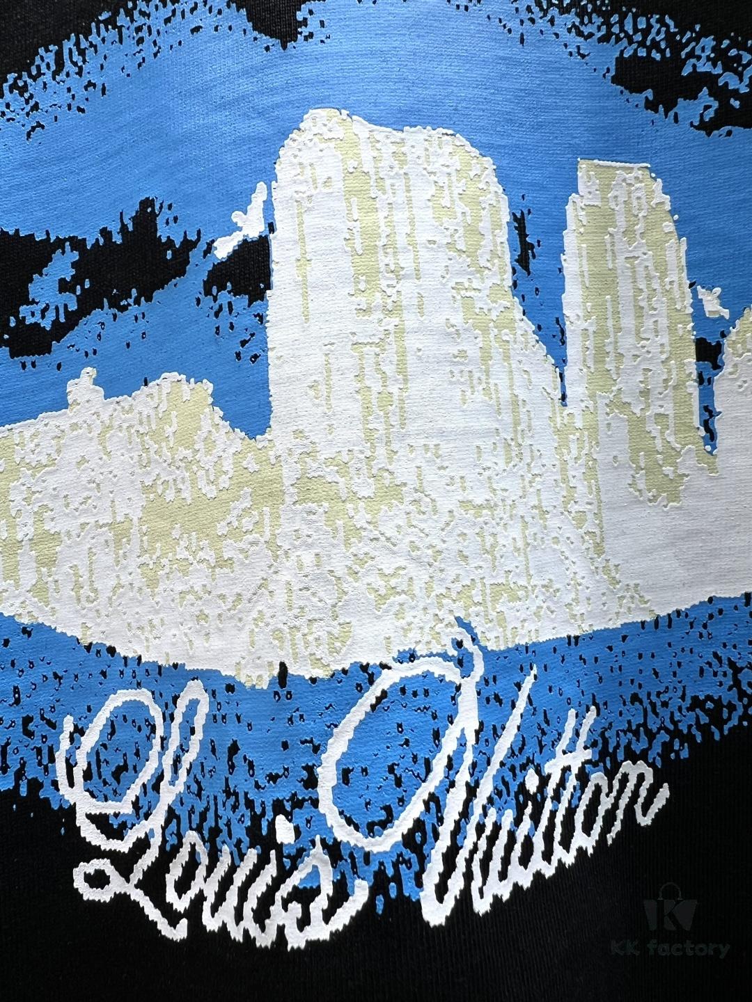 Louis Vuitton Western Landscape Print Short-Sleeve T-Shirt