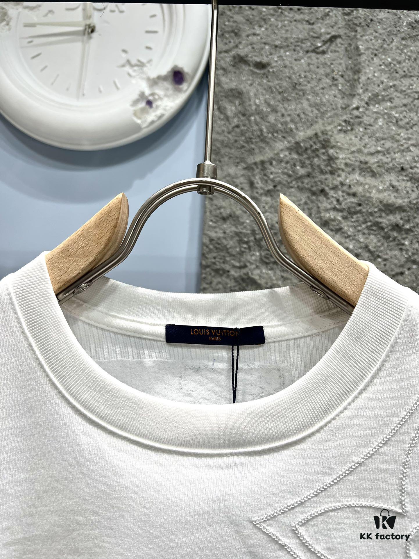 Louis Vuitton Monogram Embroidered Jacquard Cut-out T-Shirt