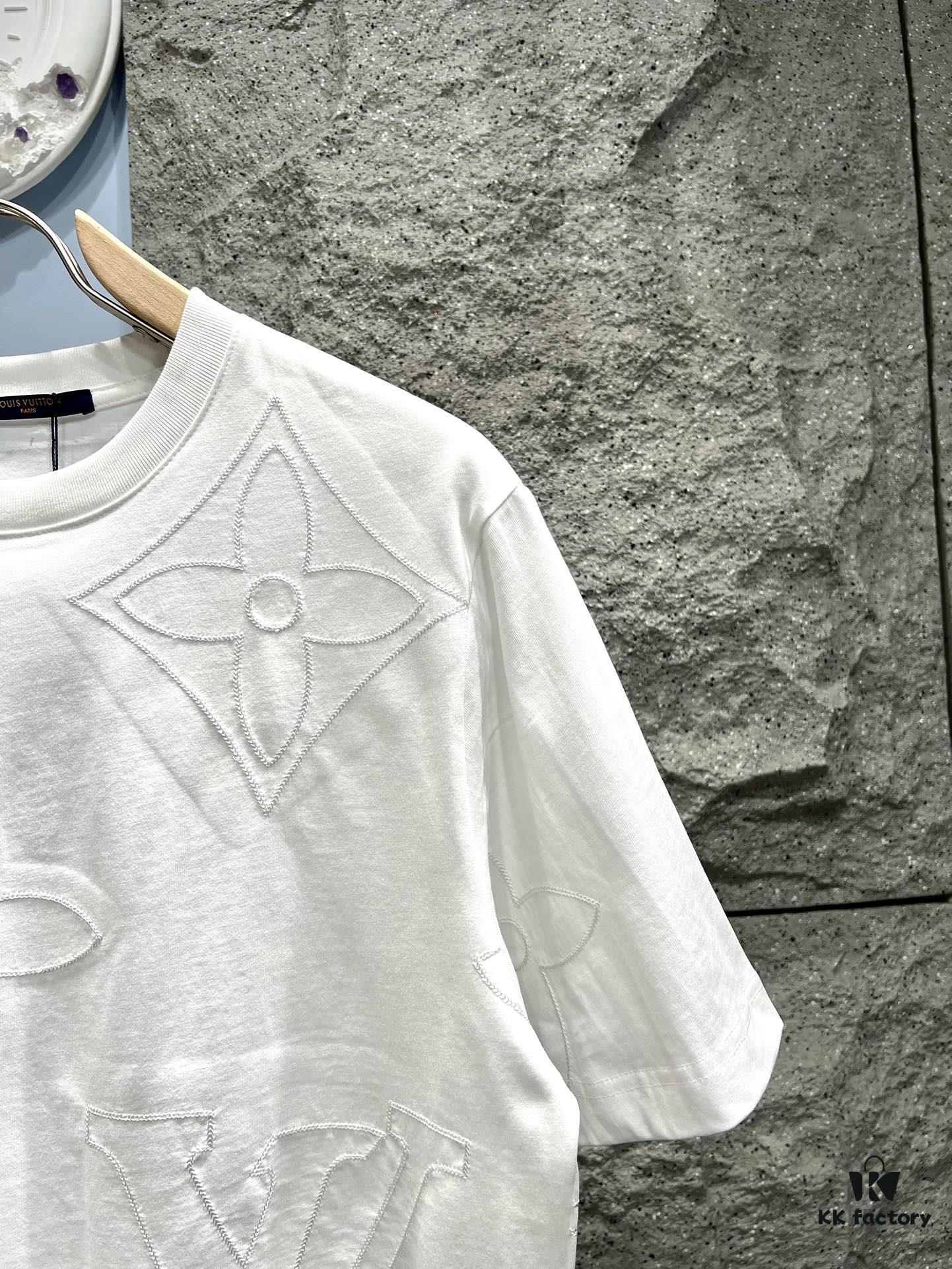 Louis Vuitton Monogram Embroidered Jacquard Cut-out T-Shirt