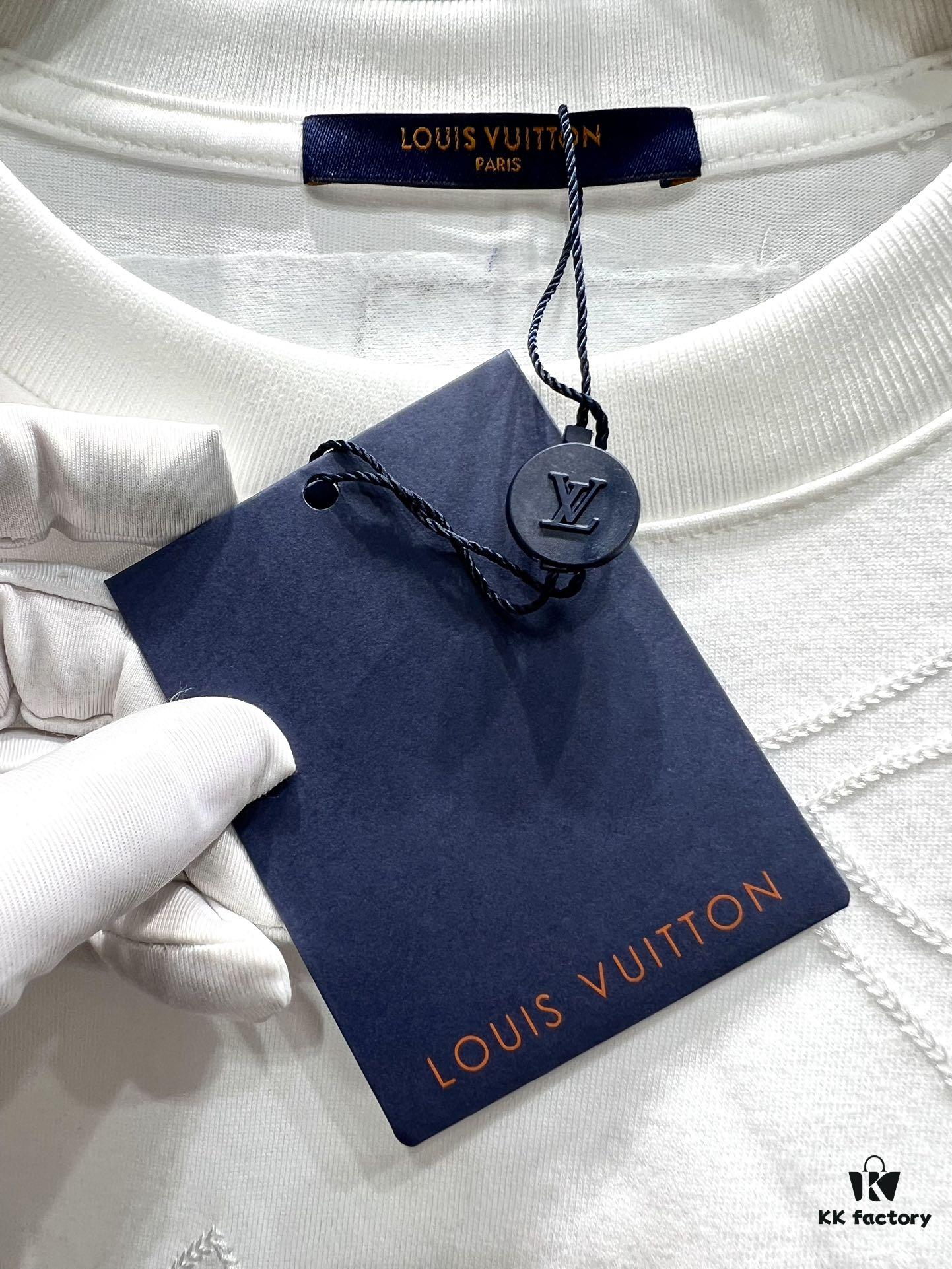 Louis Vuitton Monogram Embroidered Jacquard Cut-out T-Shirt