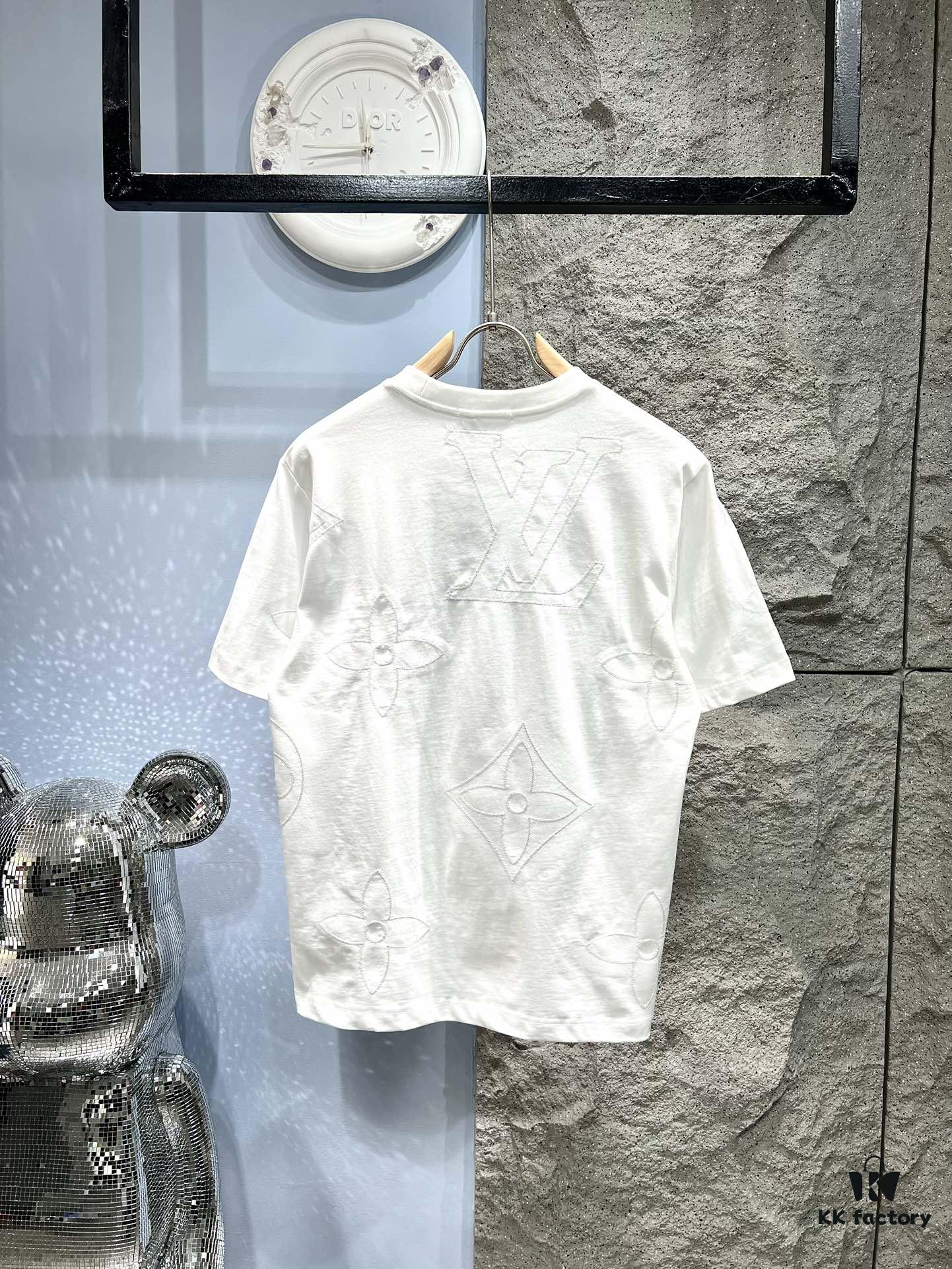 Louis Vuitton Monogram Embroidered Jacquard Cut-out T-Shirt