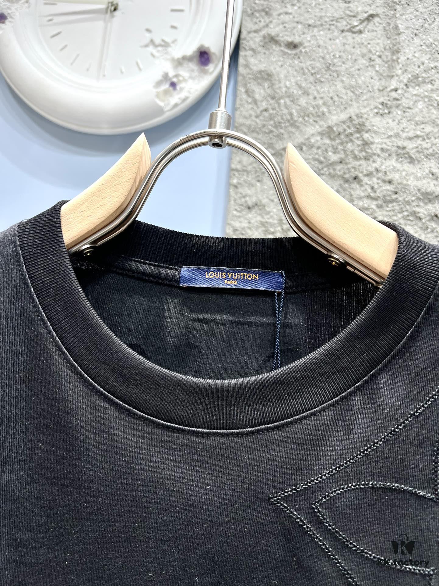 Louis Vuitton Monogram Embroidered Jacquard Cotton Oversized T-Shirt