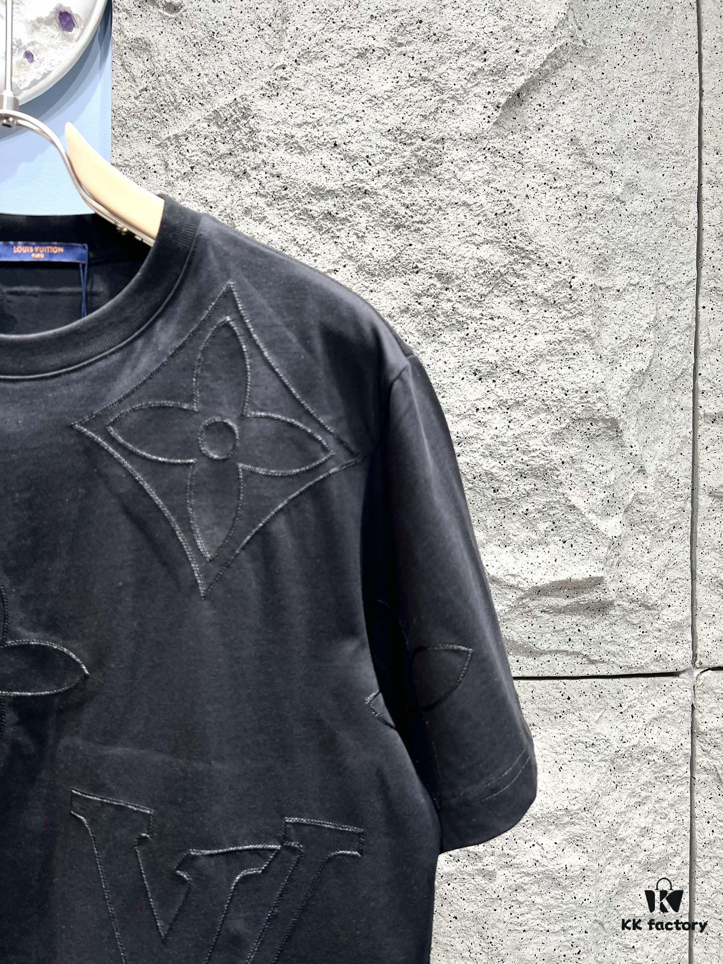 Louis Vuitton Monogram Embroidered Jacquard Cotton Oversized T-Shirt