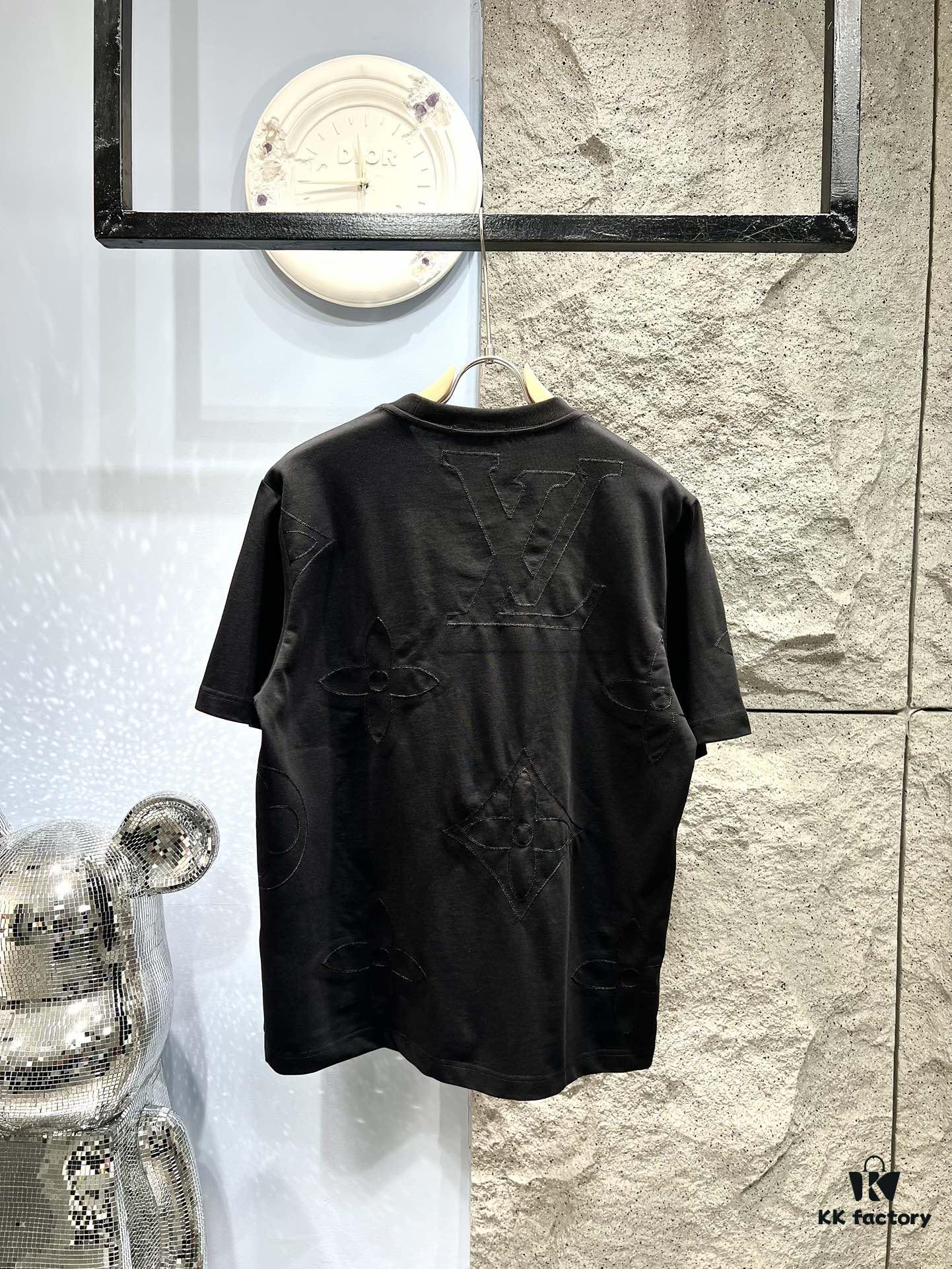 Louis Vuitton Monogram Embroidered Jacquard Cotton Oversized T-Shirt