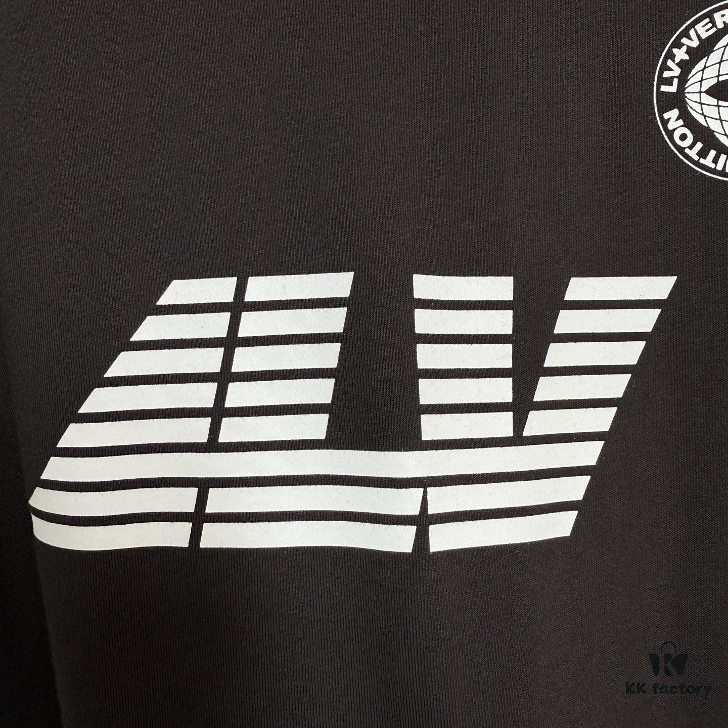 Compass Crew Neck Short Sleeve T-Shirt, 100% Cotton Fabric, Regular Fit, Printed Logo Front and Back, Premium Accessories, 15S Plain Weave High-Quality Cotton 230g, Simple and Relaxed Design