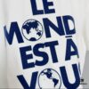 1V 25ss New Cotton T-Shirt Featuring 'Le Monde Est À Vous' on Front