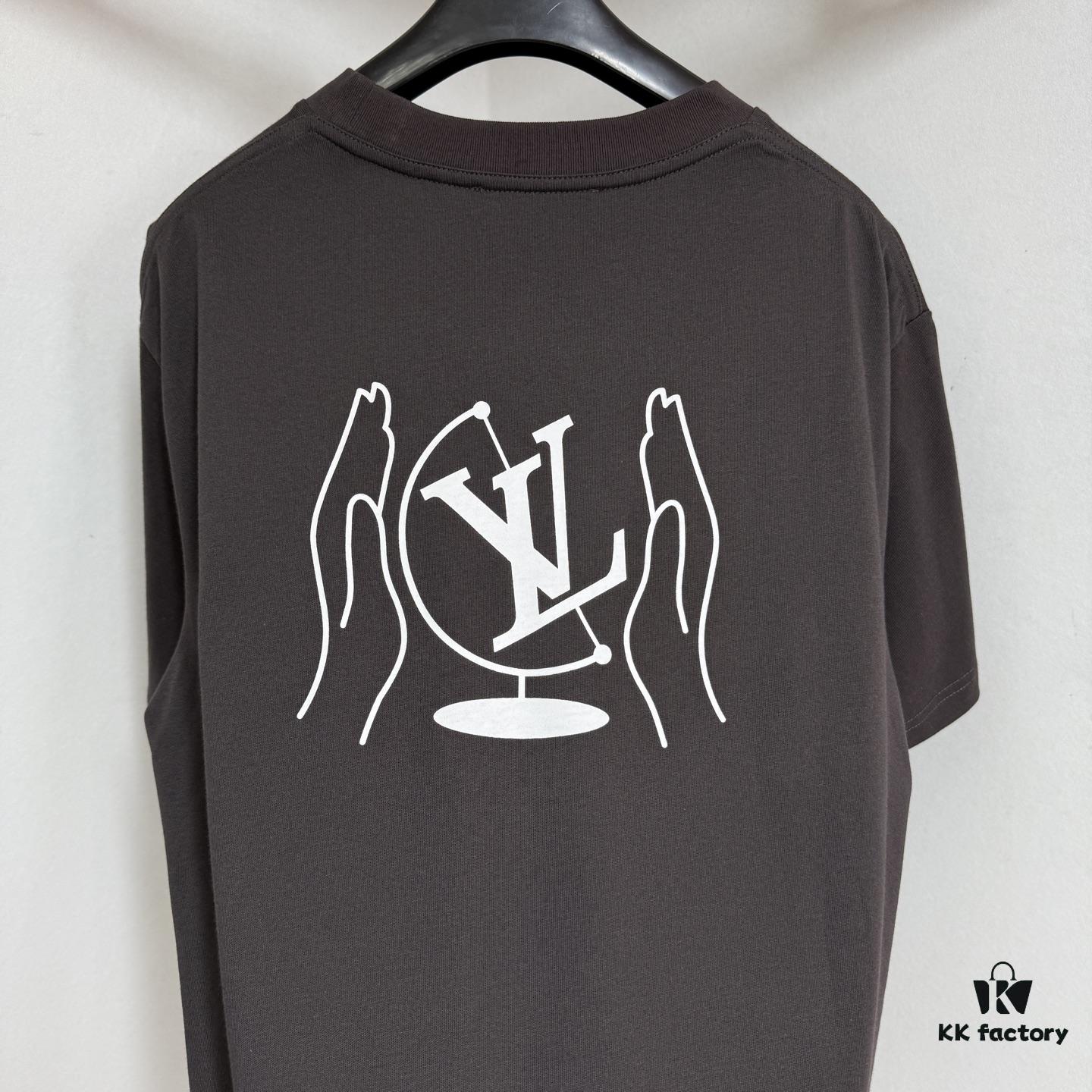 Compass Crew Neck Short Sleeve T-Shirt, 100% Cotton Fabric, Regular Fit, Printed Logo Front and Back, Premium Accessories, 15S Plain Weave High-Quality Cotton 230g, Simple and Relaxed Design