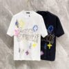 LV 2025 Spring Collection Latest Classic Hand-Drawn Logo Premium Short Sleeve T-Shirt! High-End Quality, Original Counter Round Neck, Top-Tier Craftsmanship with Imported Custom Silk Yarn, Exceptional Touch and Feel – Available on Official Website!