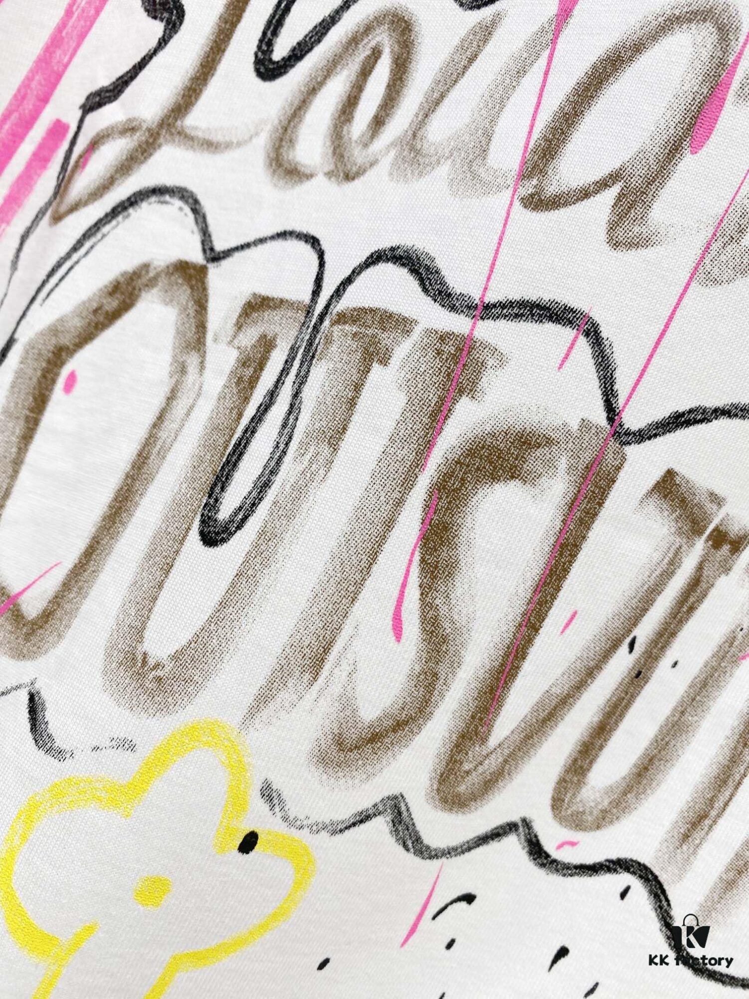 LV 25SS Spring Collection Latest Classic Hand-Drawn Logo Heavyweight T-Shirt! High-End Quality Original Counter Round Neck, Top-Tier Craftsmanship with Imported Premium Custom Silk Yarn, Exceptional Feel and Design