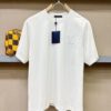 LV 2025 Spring/Summer New Short Sleeve T-Shirt! Runway-Inspired Fashion Casual Tee with Designer Logo – Premium 100% Cotton, Soft and Breathable, Unisex Loose Fit with Slightly Dropped Shoulder and Round Neck