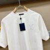 LV 2025 Spring/Summer New Short Sleeve T-Shirt! Runway-Inspired Fashion Casual Tee with Designer Logo – Premium 100% Cotton, Soft and Breathable, Unisex Loose Fit with Slightly Dropped Shoulder and Round Neck