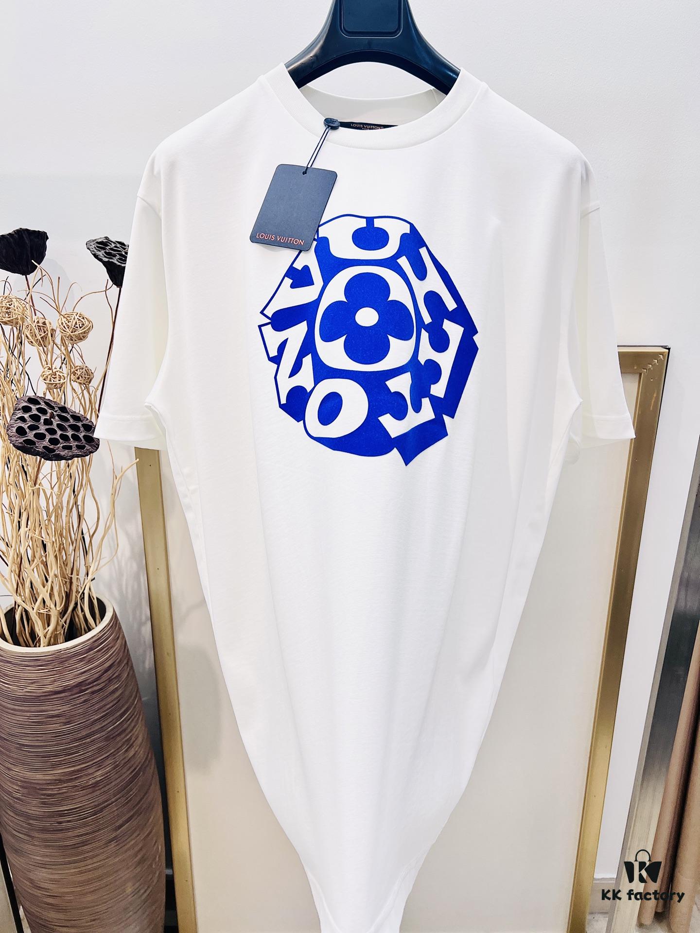 Unisex 1V Louis Pharrell Williams x NIGO Collaboration 3D Flocked Cotton Short-Sleeve T-Shirt Size S M L XL