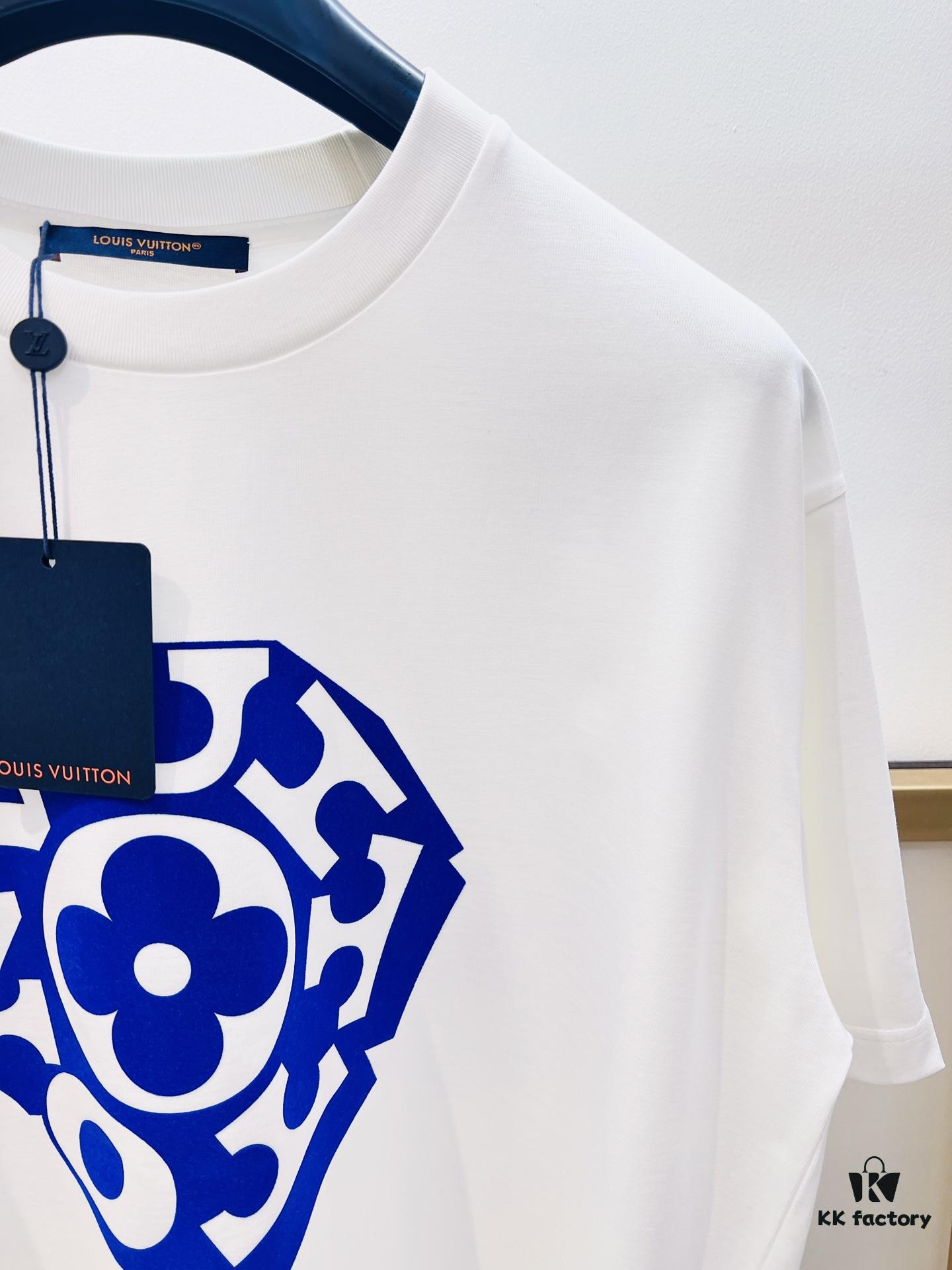 Unisex 1V Louis Pharrell Williams x NIGO Collaboration 3D Flocked Cotton Short-Sleeve T-Shirt Size S M L XL