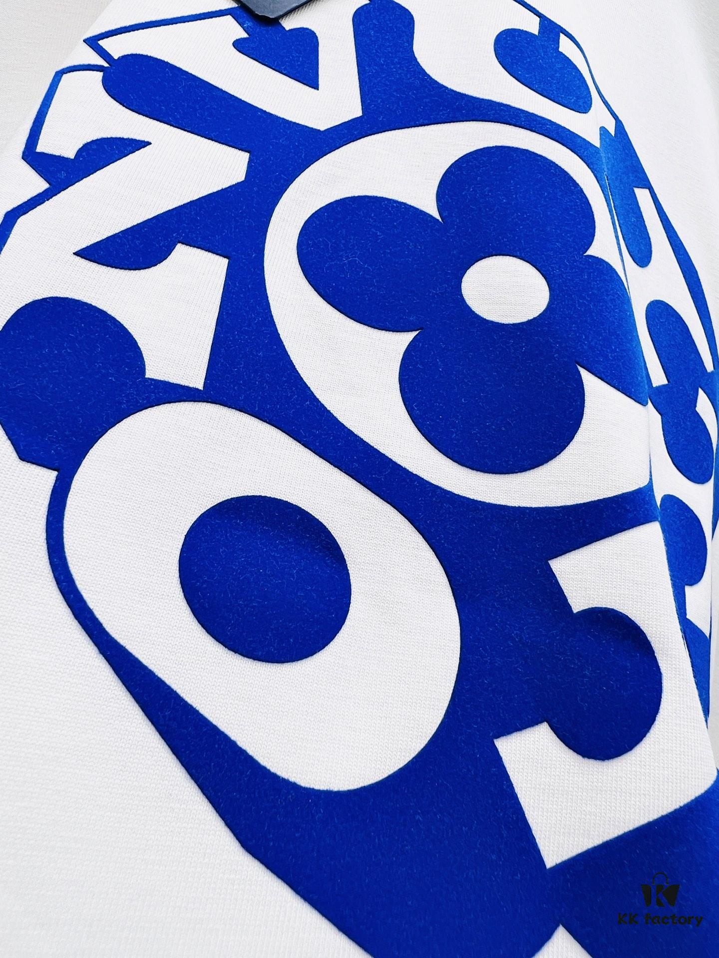 Unisex 1V Louis Pharrell Williams x NIGO Collaboration 3D Flocked Cotton Short-Sleeve T-Shirt Size S M L XL