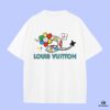 High-End Quality LV Louis 2025 Fall Spring Collection Sunflower Snake Short Sleeve T-Shirt, Distinct from Regular Printing, Woven 270G 32-Count Double-Yarn Pure Cotton Fabric, Loose Fit Unisex Design