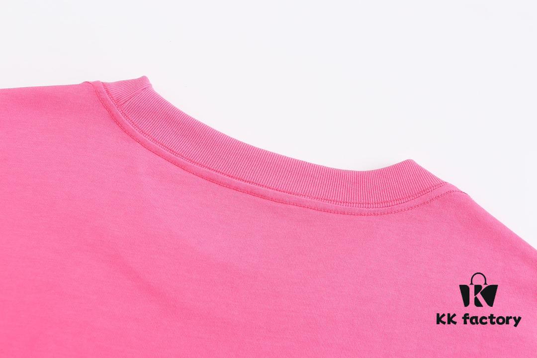 Luxury Quality LV Louis 2025 Fall Spring Collection Caterpillar Logo Short Sleeve T-Shirt, Distinct from Regular Print, Custom Woven 270G 32-Count Double-Yarn Pure Cotton Fabric, Loose Fit Unisex Design