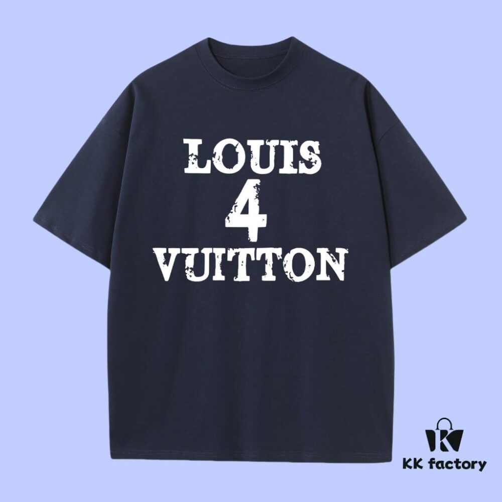 Luxury Quality LV Louis 2025 Fall Spring Collection Slogan 4 Short Sleeve T-Shirt, Premium 270G 32-Single Double-Yarn Cotton Fabric, Distinct from Ordinary Prints, Relaxed Fit Unisex Design