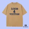 Luxury Quality LV Louis 2025 Fall Spring Collection Slogan 4 Short Sleeve T-Shirt, Distinctive from Regular Print, Made of Custom-Woven 270G 32-Count Double-Yarn Pure Cotton Fabric, Loose Fit Unisex Design