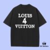 High-End Quality LV Louis 2025 Fall Spring Collection Slogan 4 Short Sleeve T-Shirt, Distinctive from Regular Print, Made of Custom-Woven 270G 32-Thread Double-Yarn Pure Cotton Fabric, Loose Fit Unisex Design