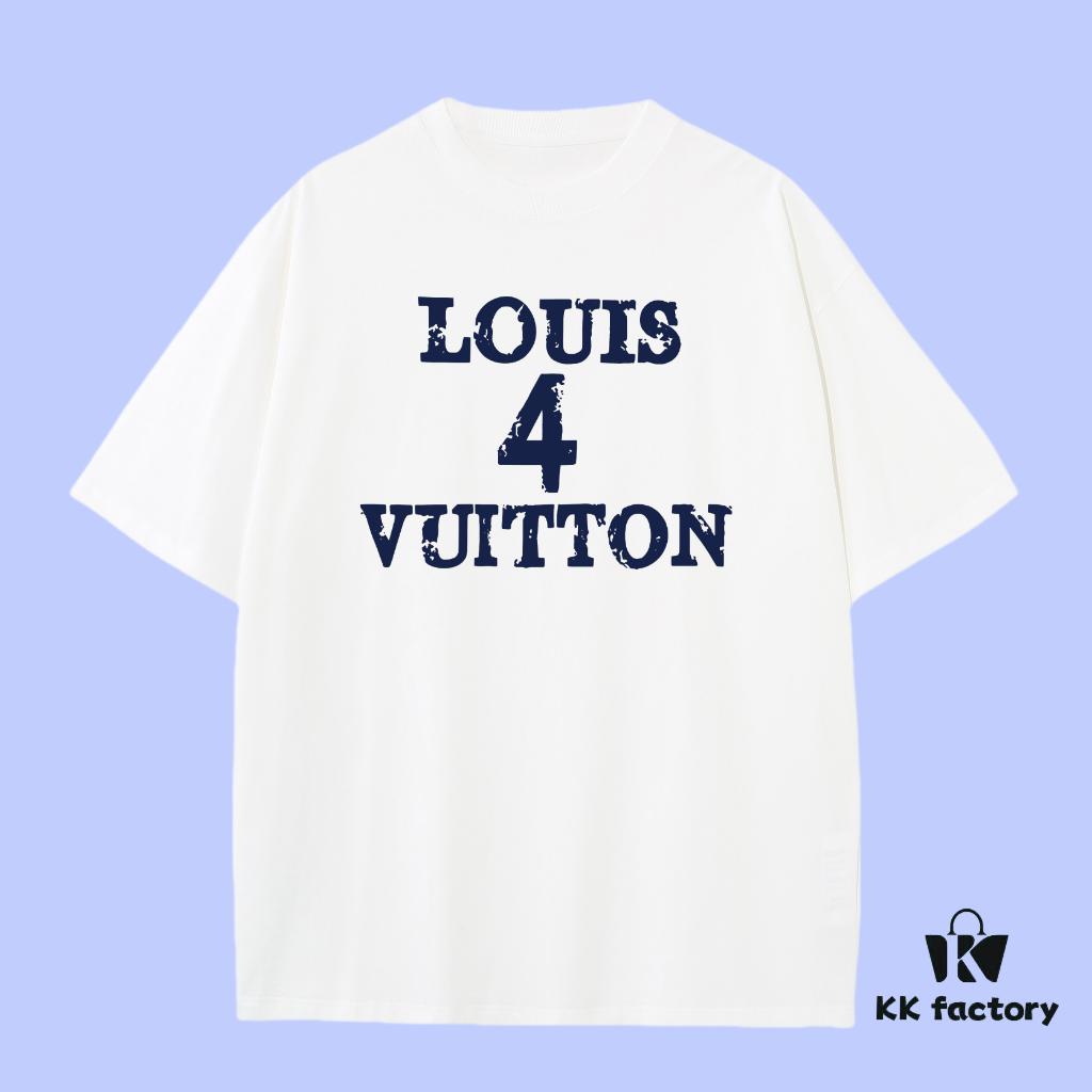 Luxury Quality LV Louis 2025 Fall Spring Collection Slogan 4 Short Sleeve T-Shirt, Distinctive from Regular Print, Crafted with 270G 32-Count Double-Yarn Pure Cotton Fabric, Relaxed Fit Unisex Design