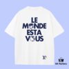 Luxury Quality LV Louis 2025 Fall Spring/Summer Collection Slogan Earth 🌏 Short Sleeve T-Shirt, Distinct from Regular Prints, Custom Woven 270G 32-Thread Double-Yarn Pure Cotton Fabric, Loose Fit Unisex Design