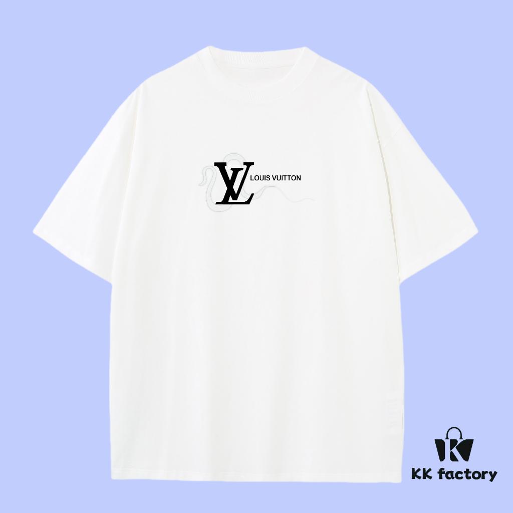 Luxury Quality LV Louis 2025 Fall Spring Collection Snake Year Logo T-Shirt, Distinct from Regular Printing, Custom Woven 270G 32-Count Double-Yarn Pure Cotton Fabric, Loose Fit Unisex Design