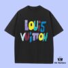 High-End Quality Louis Vuitton 2025 Fall Spring Collection Colorful Logo Short Sleeve T-Shirt, Distinct from Regular Print, Crafted in 270G 32-Ne 100% Cotton Double-Yarn Fabric, Relaxed Unisex Fit