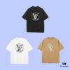 Luxury Quality LV Louis 2025 Fall Spring Collection Earth Short Sleeve T-Shirt, Premium 270G 32s Double-Yarn Cotton Fabric, Distinct from Regular Print, Loose Unisex Fit