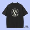 Luxury Quality LV Louis 2025 Fall Spring Collection Earth Short Sleeve T-Shirt, Premium 270G 32s Double-Yarn Cotton Fabric, Distinct from Regular Print, Loose Unisex Fit