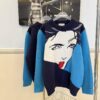 GUCCI x Artist Collaboration Face Print Crew Neck Long Sleeve Sweater