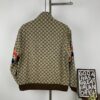 New GUCCI Classic Double G Jacquard Patchwork Zipper Jacket Unisex Trench Coat