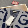 New GUCCI Double G Monogram Knit Cardigan Unisex