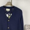 New Gucci Jacquard Knit V-Neck Cardigan Unisex College Style